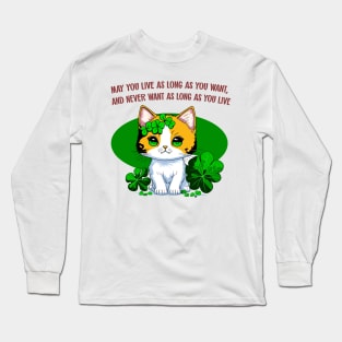 Irish Saying from the Ginger Cat Long Sleeve T-Shirt